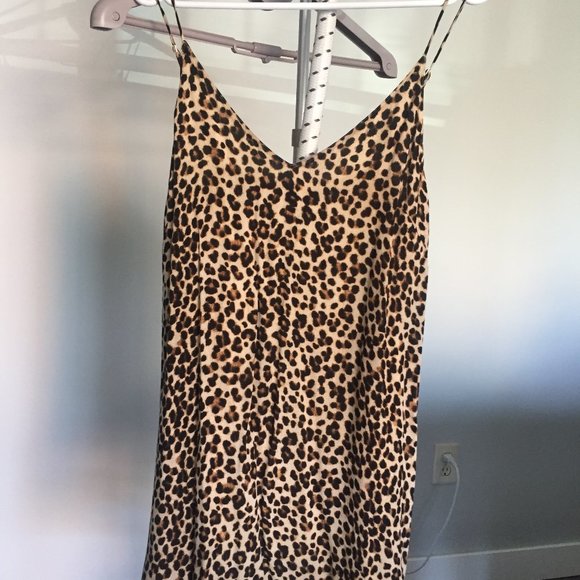 Wilfred Free Leopard Print Slip Dress Size M - Picture 2 of 5